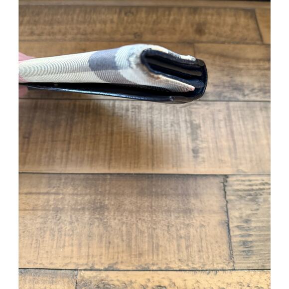 BURBERRY Calfskin House Check Porter Continental Wallet Navy Blue - Picture 6 of 14